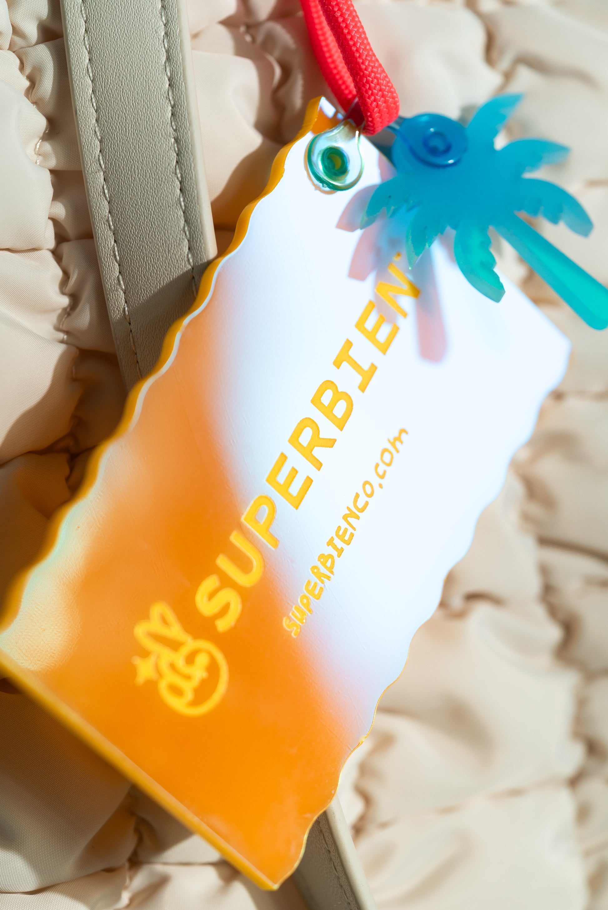 Von BoBeaches!™ Iridescent Yellow Beach Bag Tag