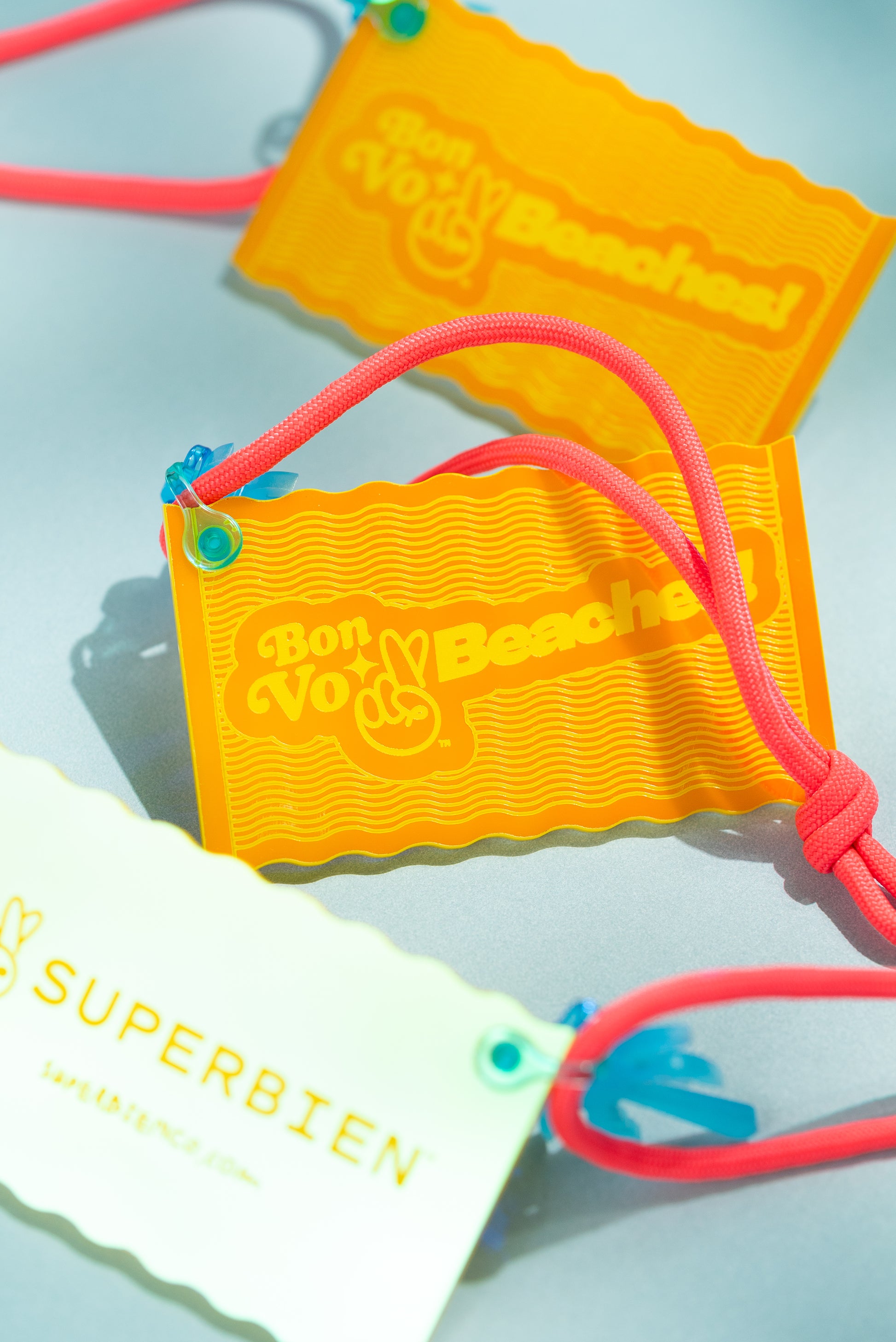 Von BoBeaches!™ Iridescent Yellow Beach Bag Tag