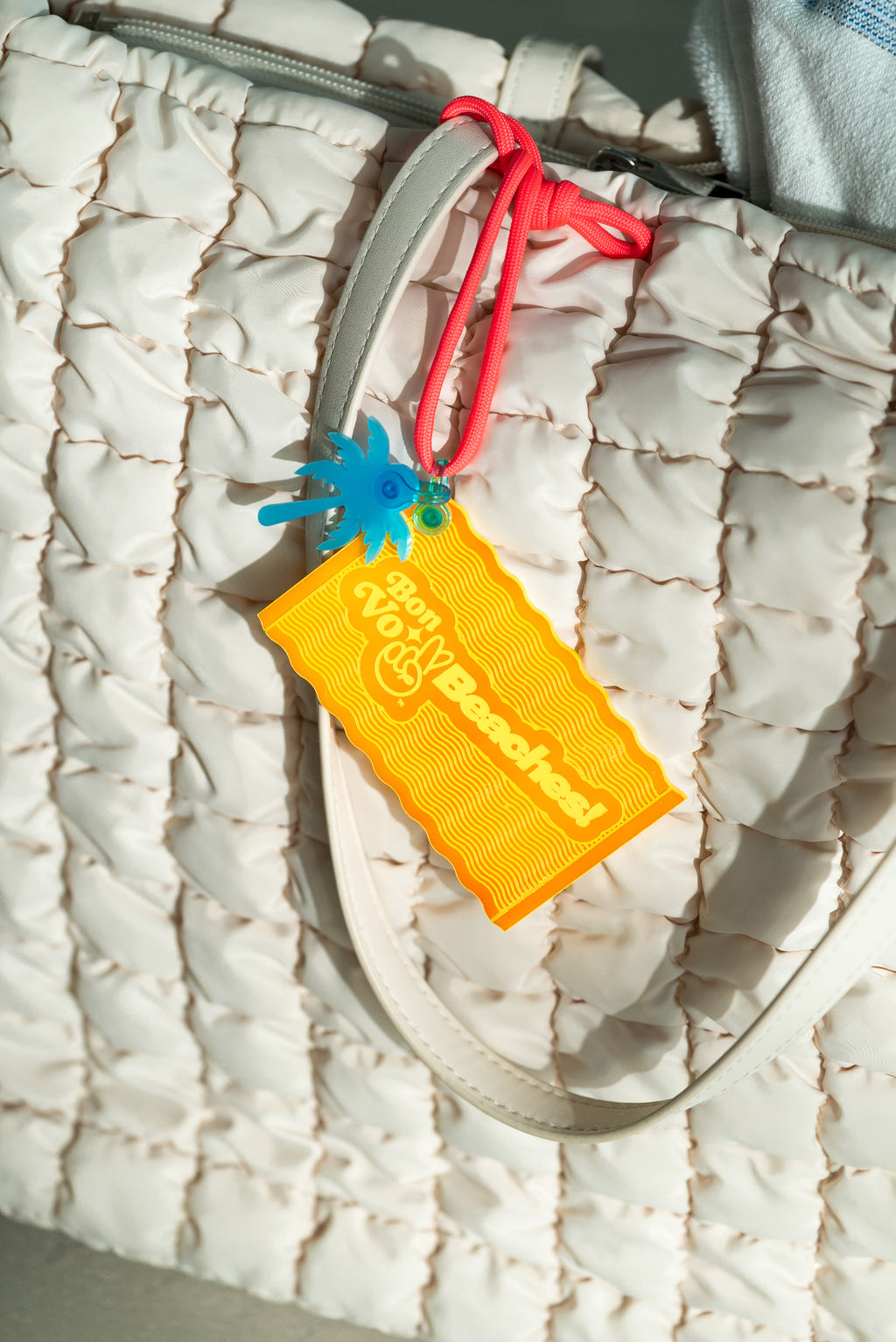Von BoBeaches!™ Iridescent Yellow Beach Bag Tag
