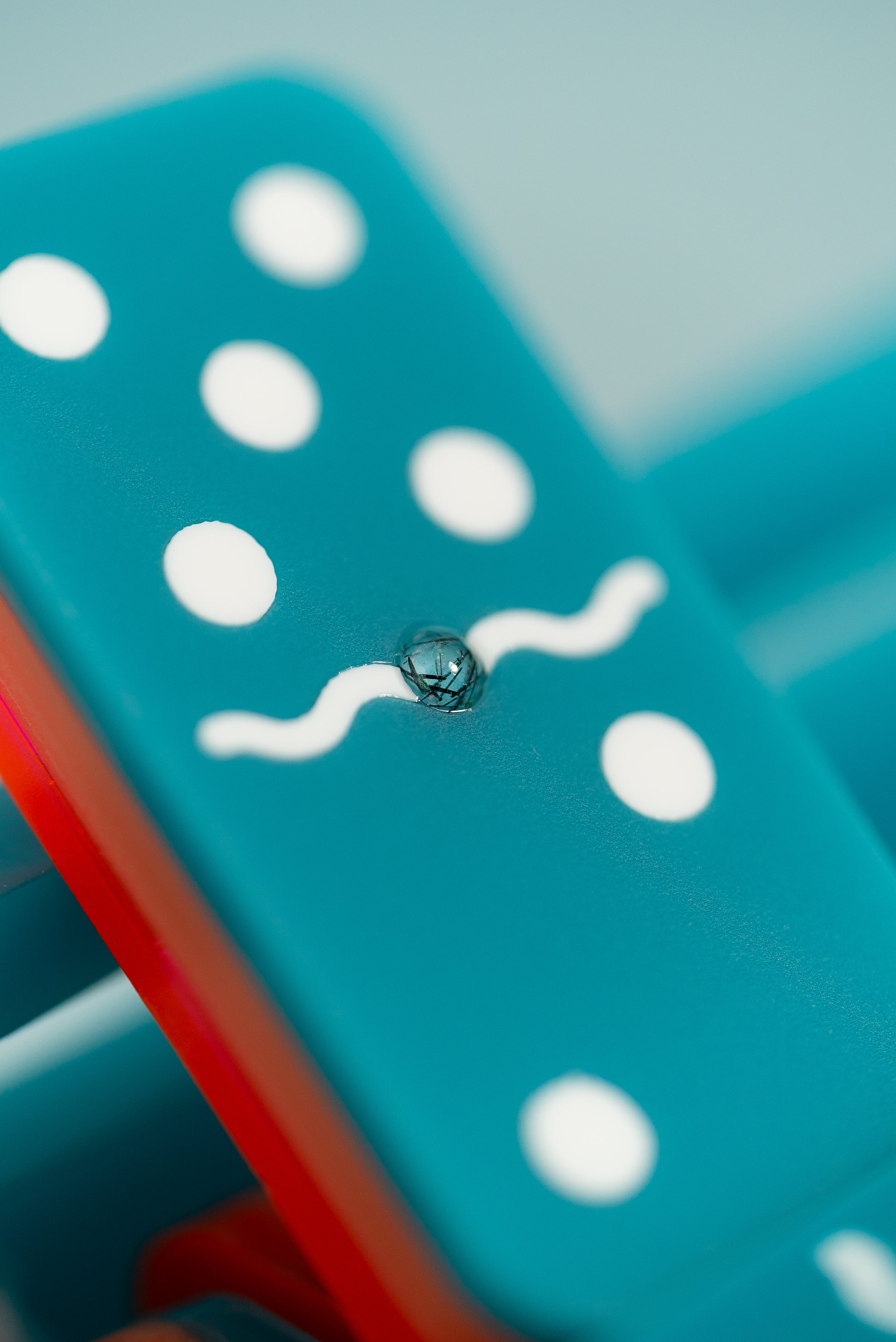 SUNSET - Turquoise, Fluorescent Pink & Black Rutile Quartz Dominó Set