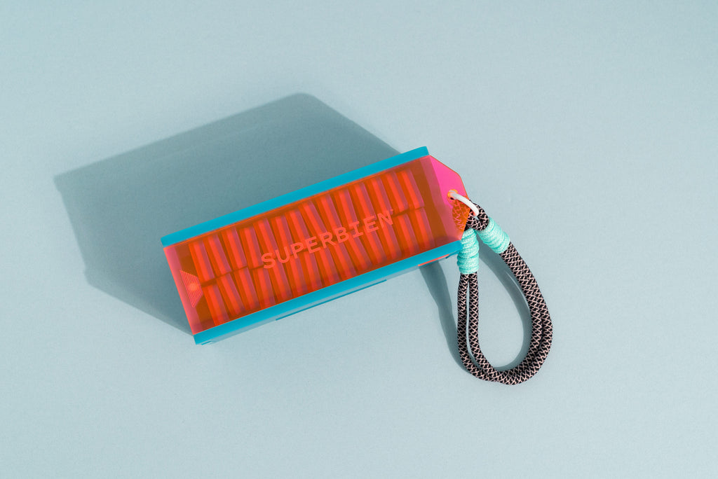 SUNSET - Turquoise, Fluorescent Pink & Black Rutile Quartz Dominó Set